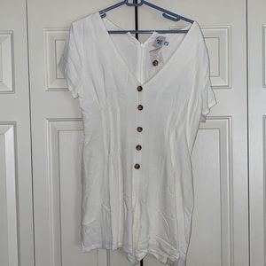 NWT Princess Polly Adi Playsuit White Button Up with Pockets